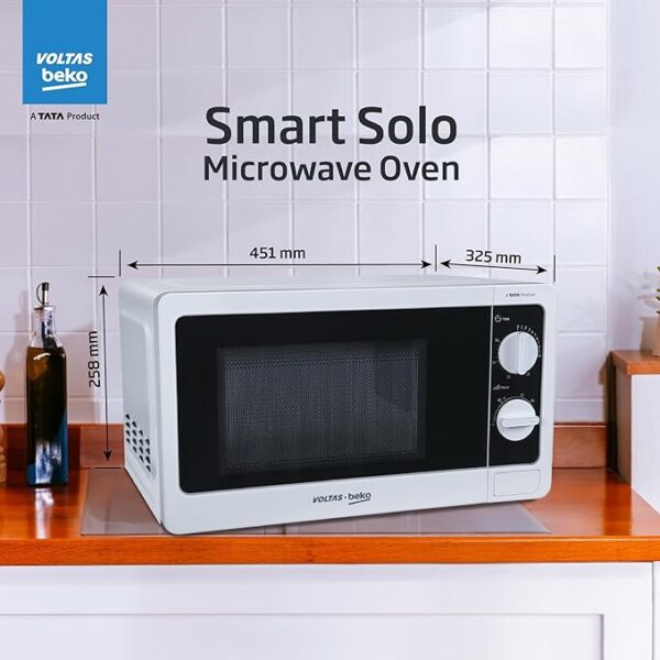 Voltas Beko, A Tata Product 20L, 700W smart solo Microwave oven (MS20MPW10, White) - Image 2